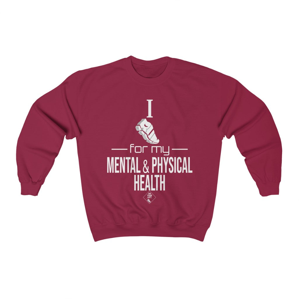 Unisex Heavy Blend™ Crewneck Sweatshirt: I Run for my Mental & Physical Health