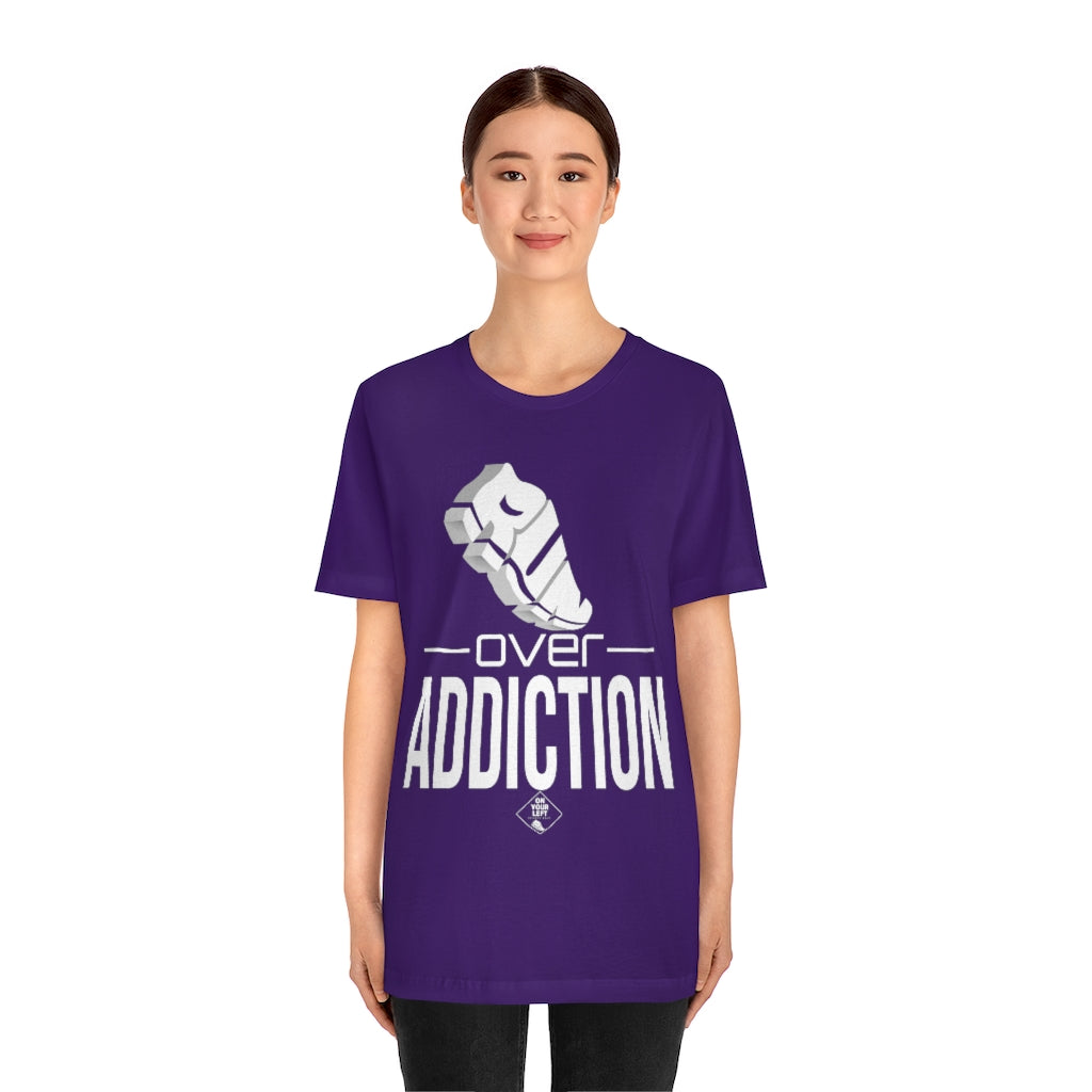 Unisex Jersey Short Sleeve Tee: RUN over Addiction