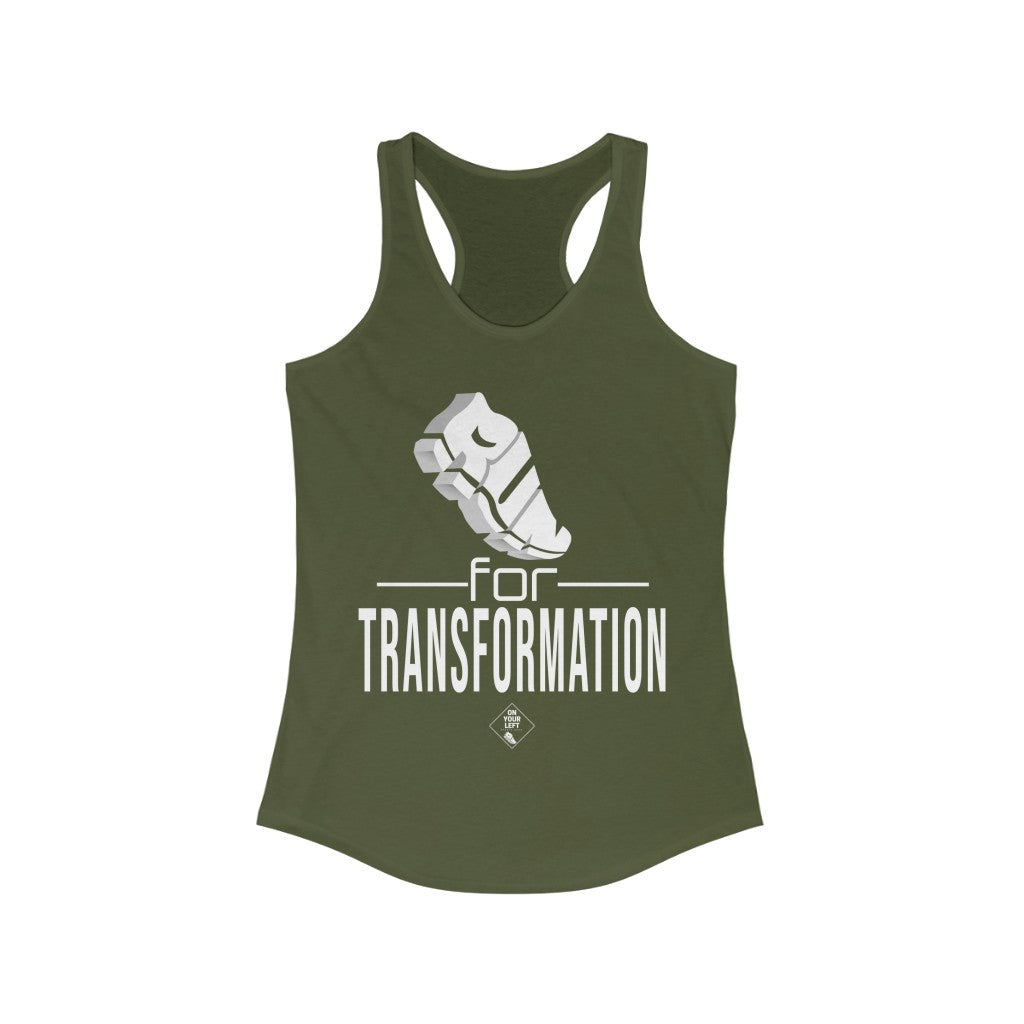 Women's Ideal Racerback Tank:  RUN for Transformation