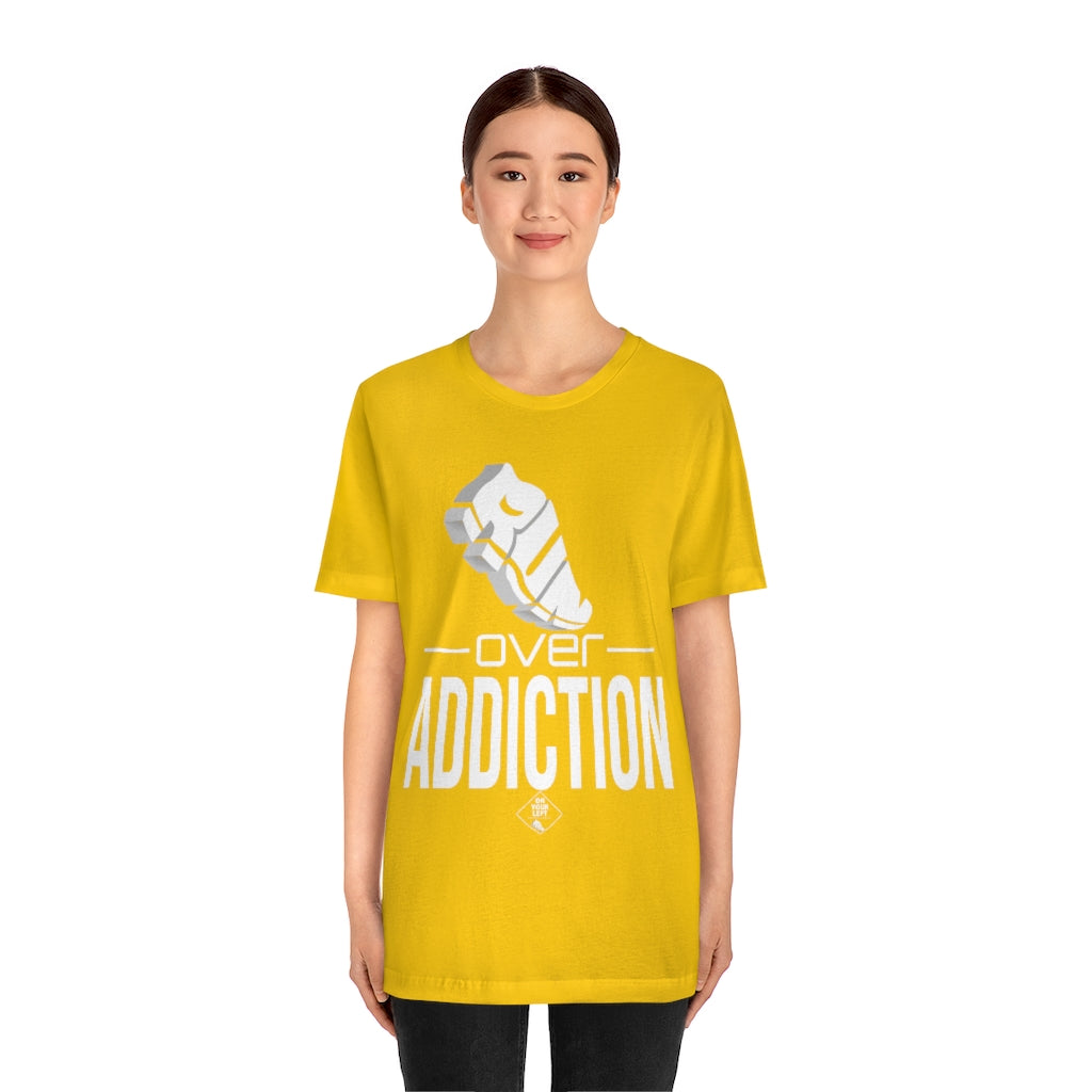 Unisex Jersey Short Sleeve Tee: RUN over Addiction