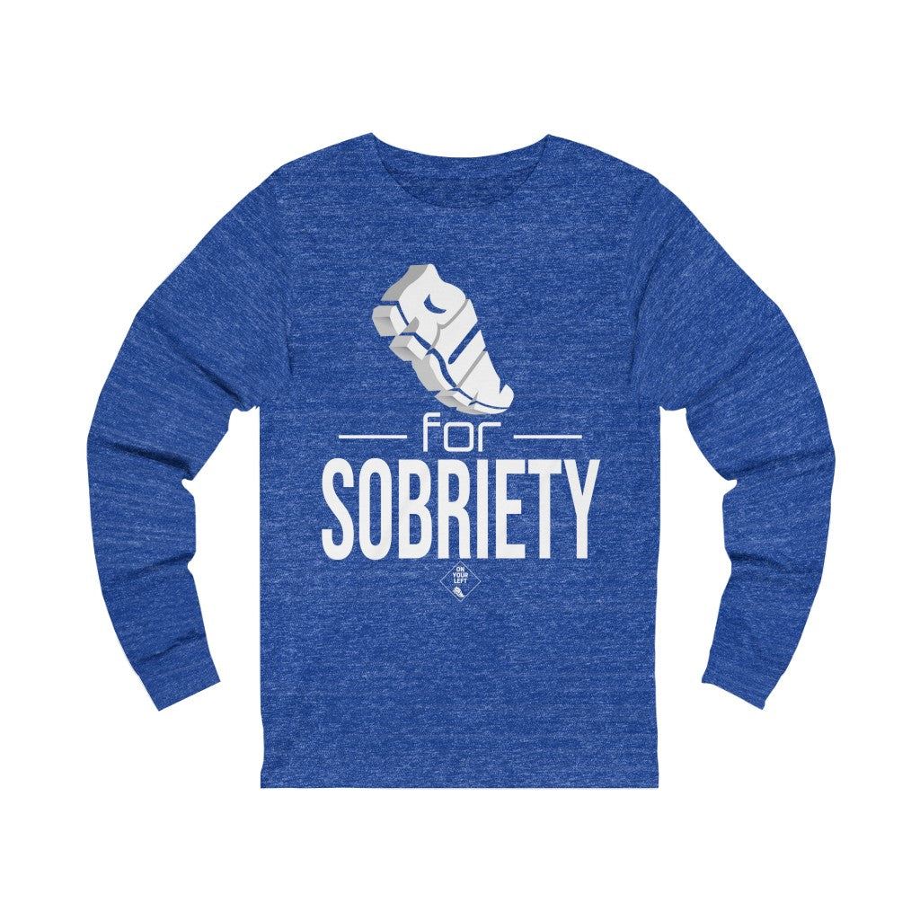 Unisex Jersey Long Sleeve Tee: RUN for Sobriety