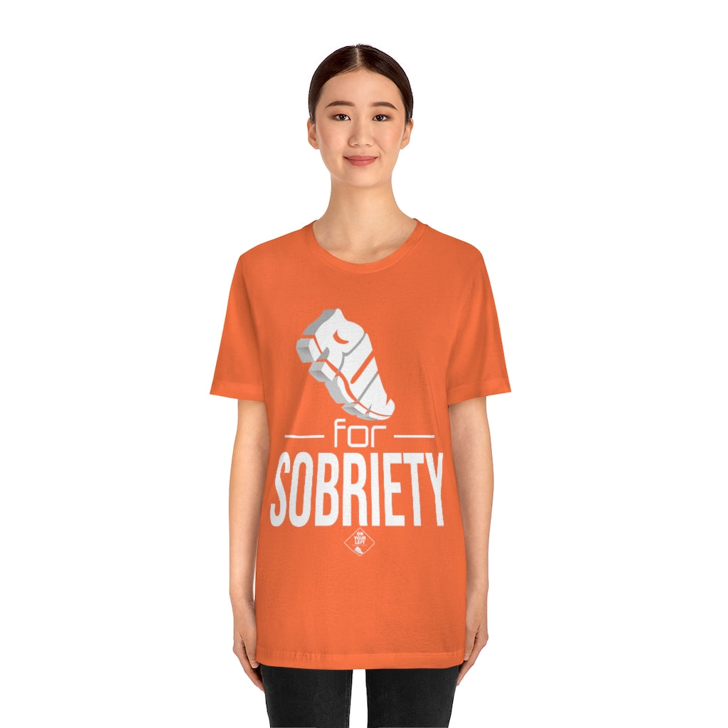 Unisex Jersey Short Sleeve Tee: RUN for Sobriety