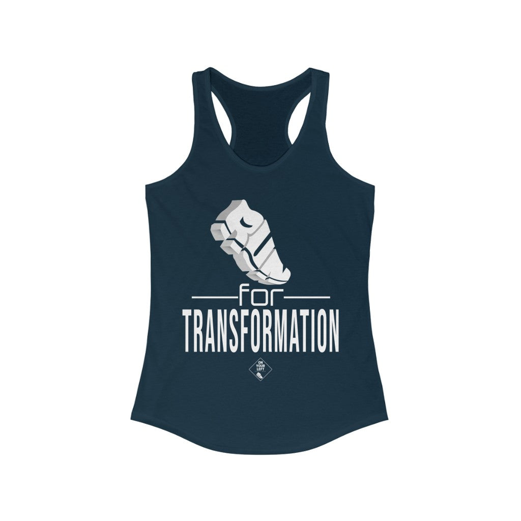 Women's Ideal Racerback Tank:  RUN for Transformation