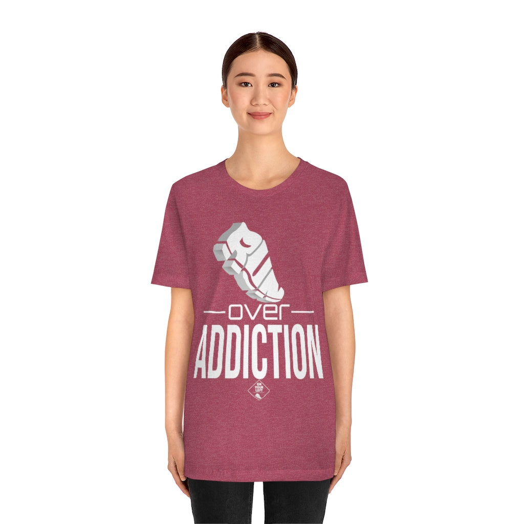 Unisex Jersey Short Sleeve Tee: RUN over Addiction