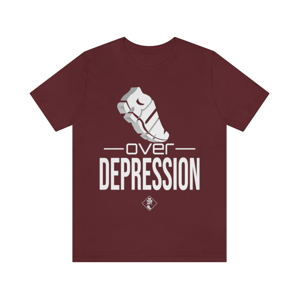Unisex Jersey Short Sleeve Tee: RUN over Depression