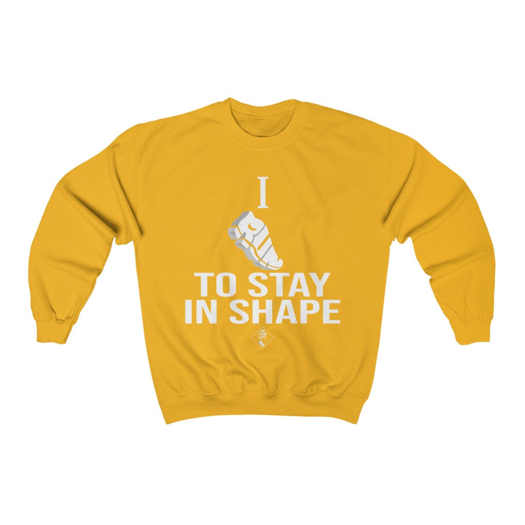 Unisex Heavy Blend™ Crewneck Sweatshirt: I RUN TO STAY IN SHAPE