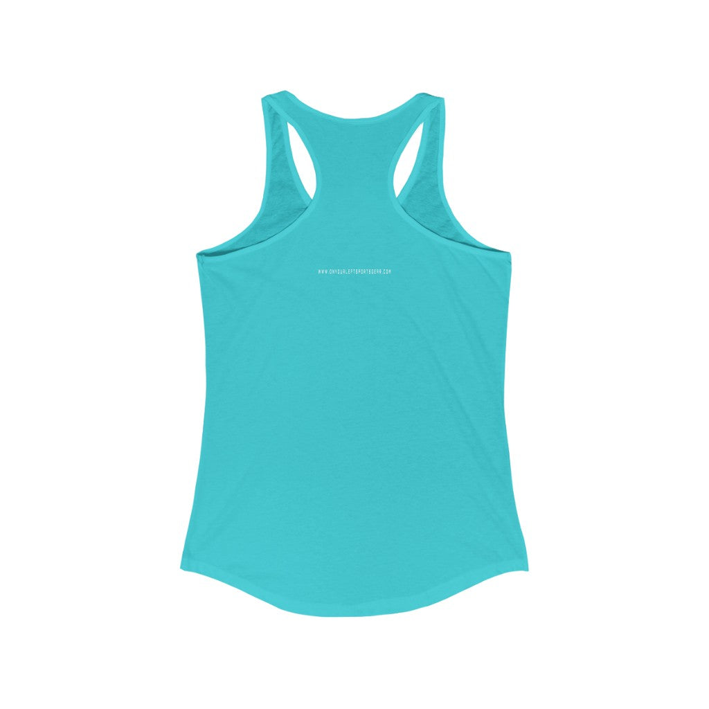 Women's Ideal Racerback Tank: I Run for my Mental & Physical Health