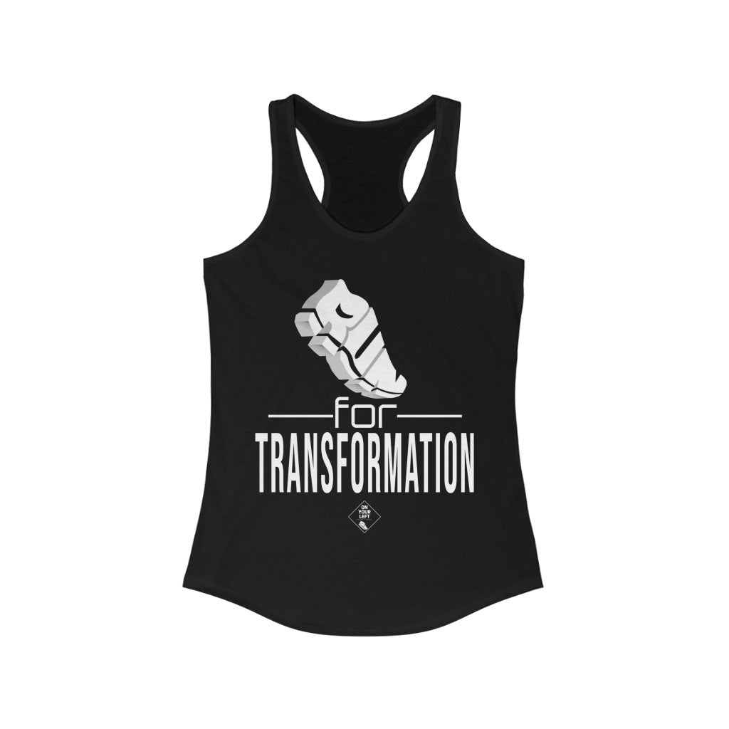 Women's Ideal Racerback Tank:  RUN for Transformation