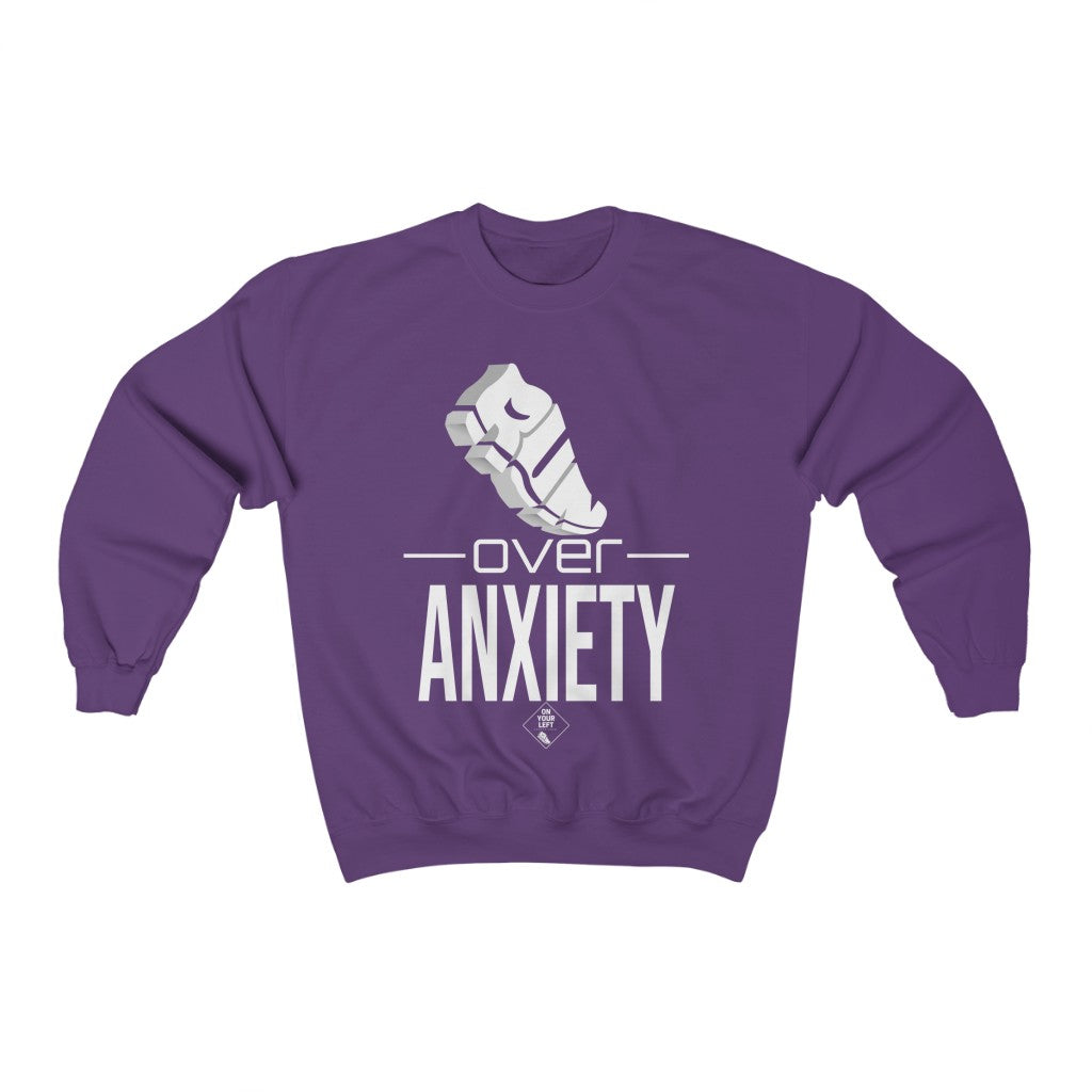 Unisex Heavy Blend™ Crewneck Sweatshirt: RUN over Anxiety