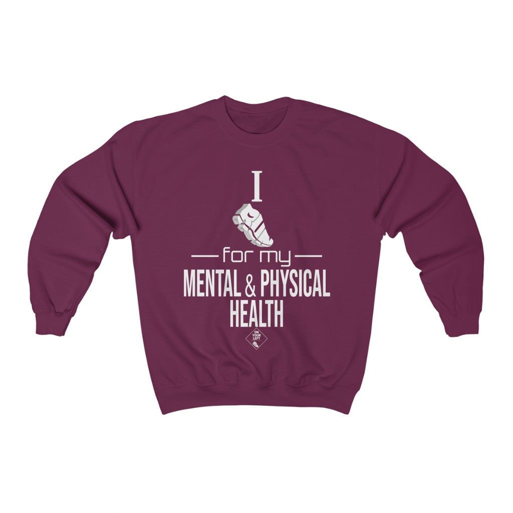 Unisex Heavy Blend™ Crewneck Sweatshirt: I Run for my Mental & Physical Health