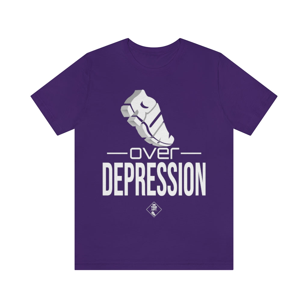 Unisex Jersey Short Sleeve Tee: RUN over Depression