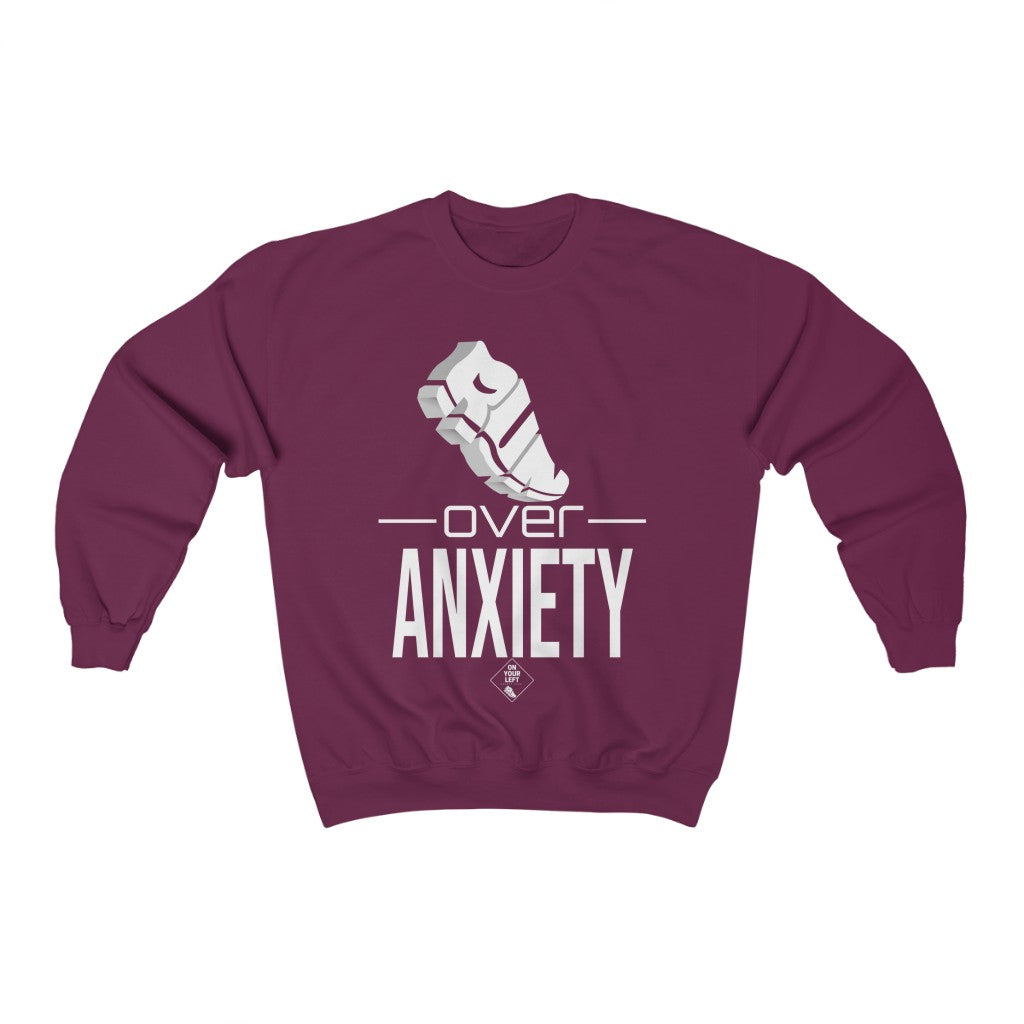 Unisex Heavy Blend™ Crewneck Sweatshirt: RUN over Anxiety
