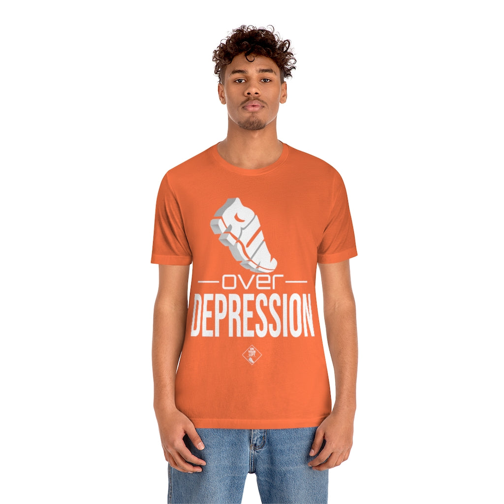 Unisex Jersey Short Sleeve Tee: RUN over Depression
