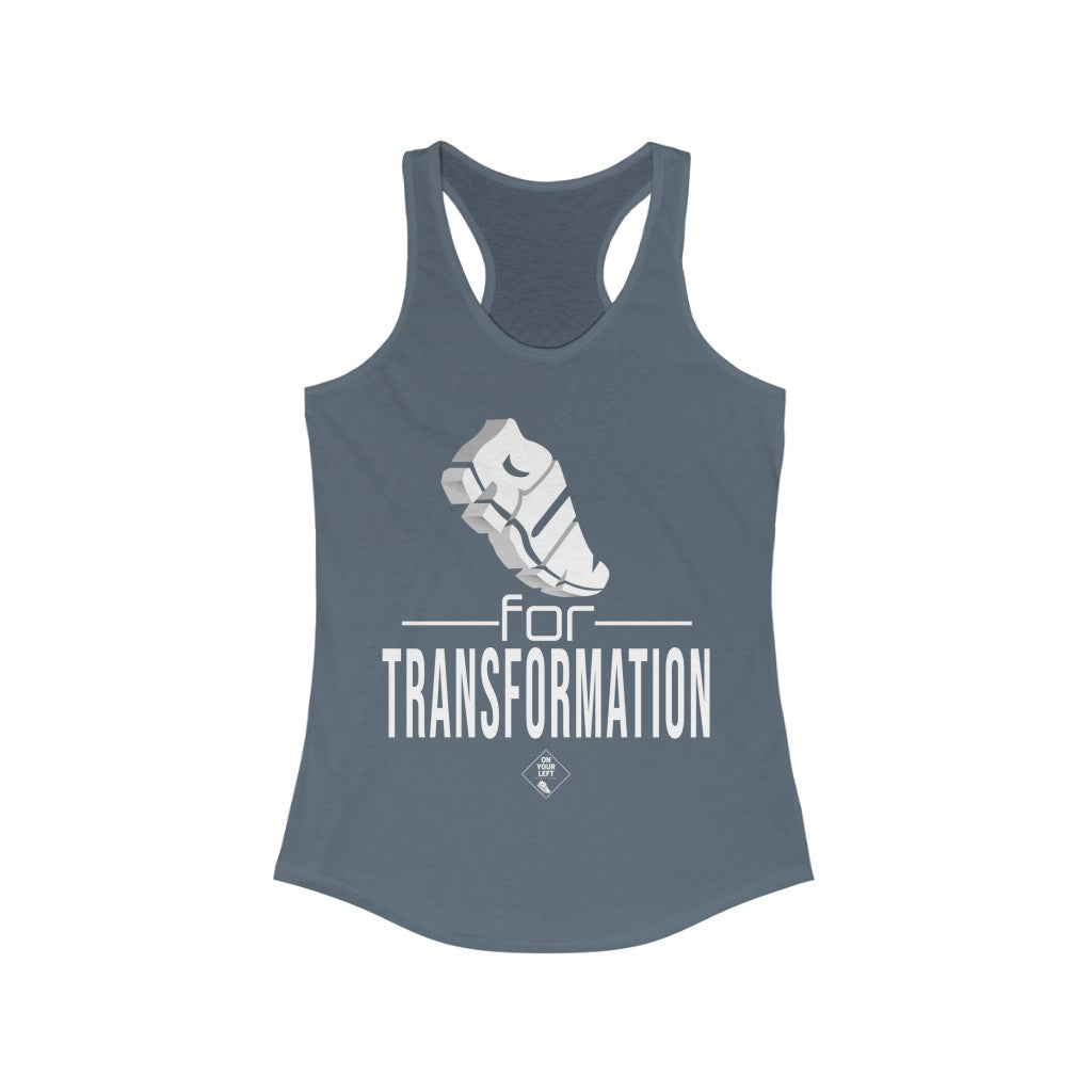 Women's Ideal Racerback Tank:  RUN for Transformation