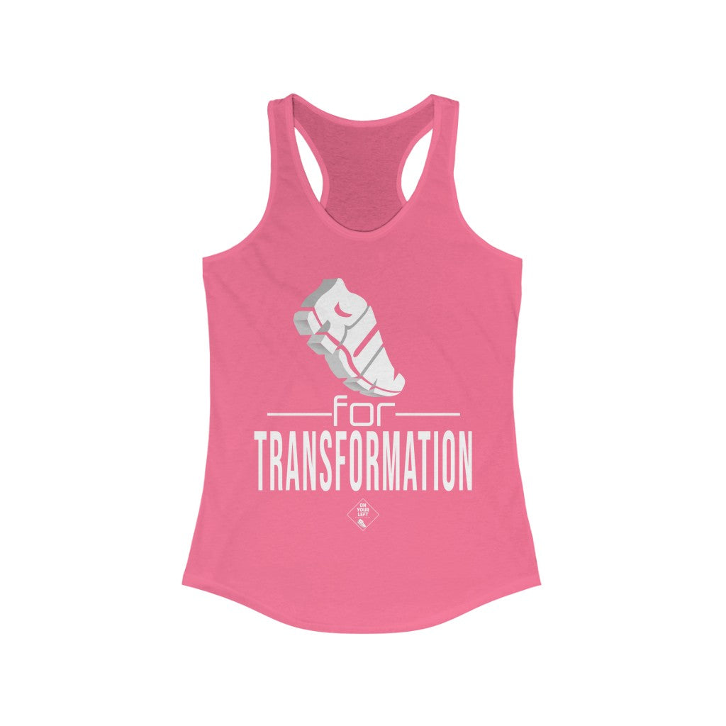 Women's Ideal Racerback Tank:  RUN for Transformation