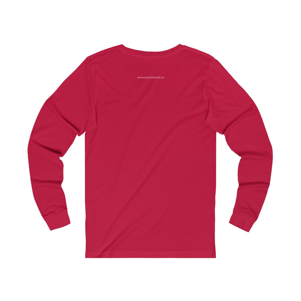 Unisex Jersey Long Sleeve Tee: FASTER THAN EVERYONE ON THE COUCH