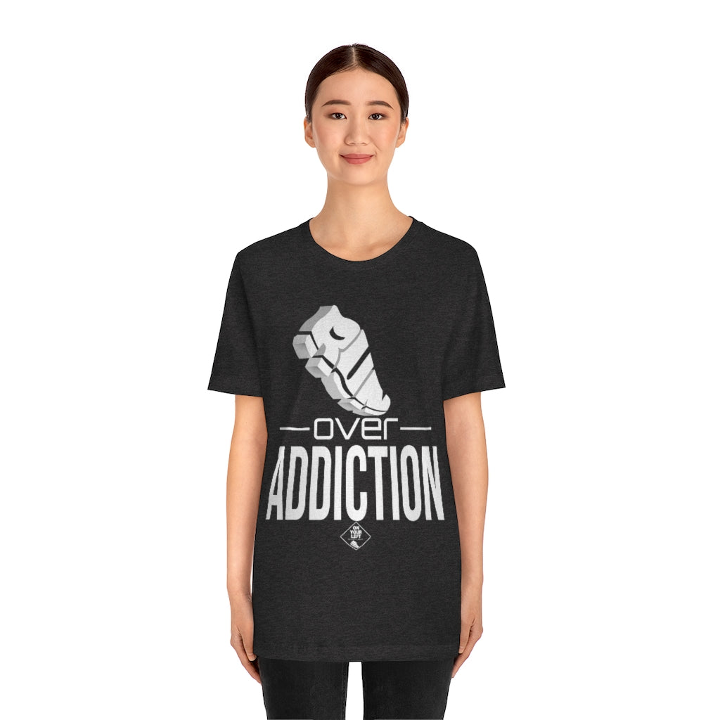 Unisex Jersey Short Sleeve Tee: RUN over Addiction