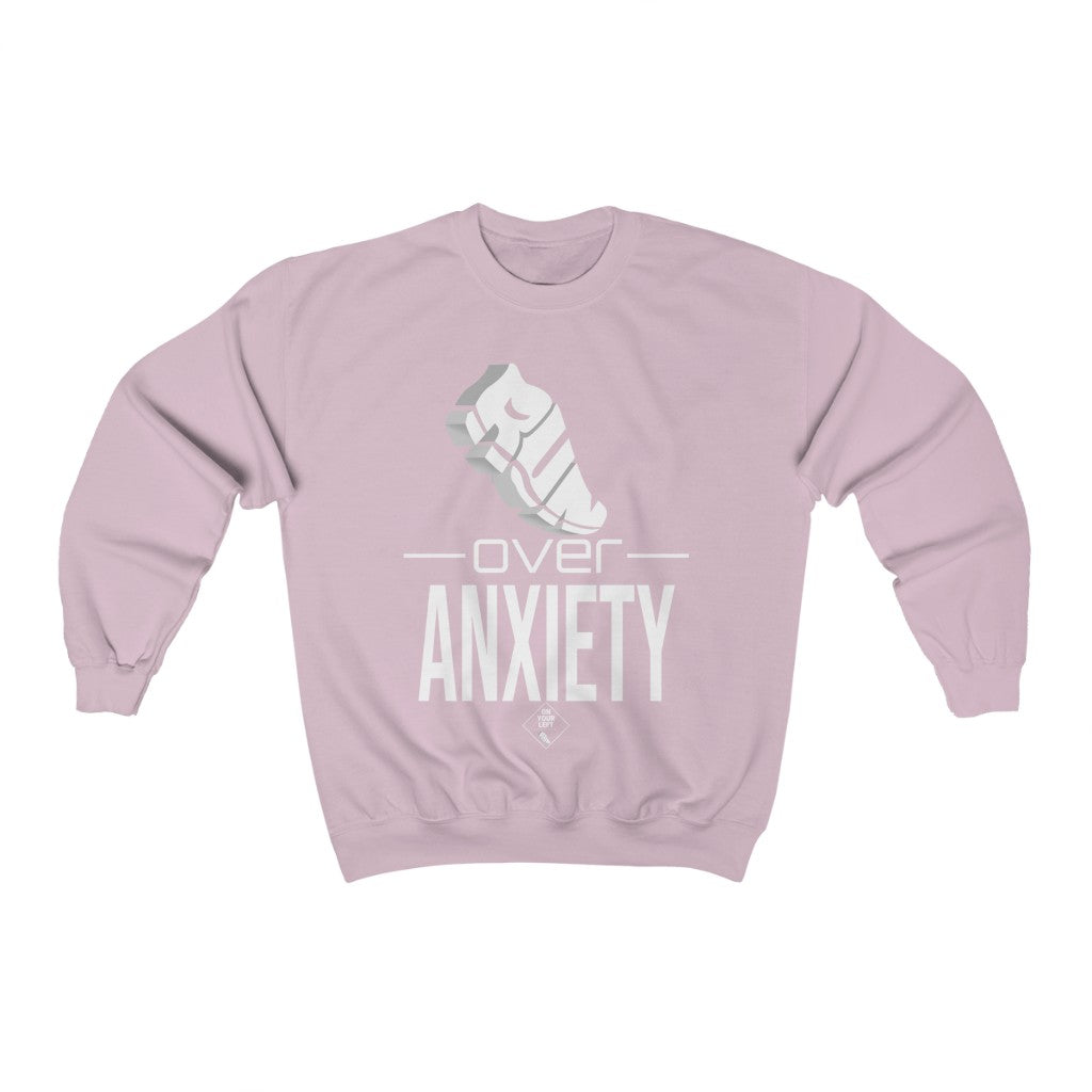 Unisex Heavy Blend™ Crewneck Sweatshirt: RUN over Anxiety