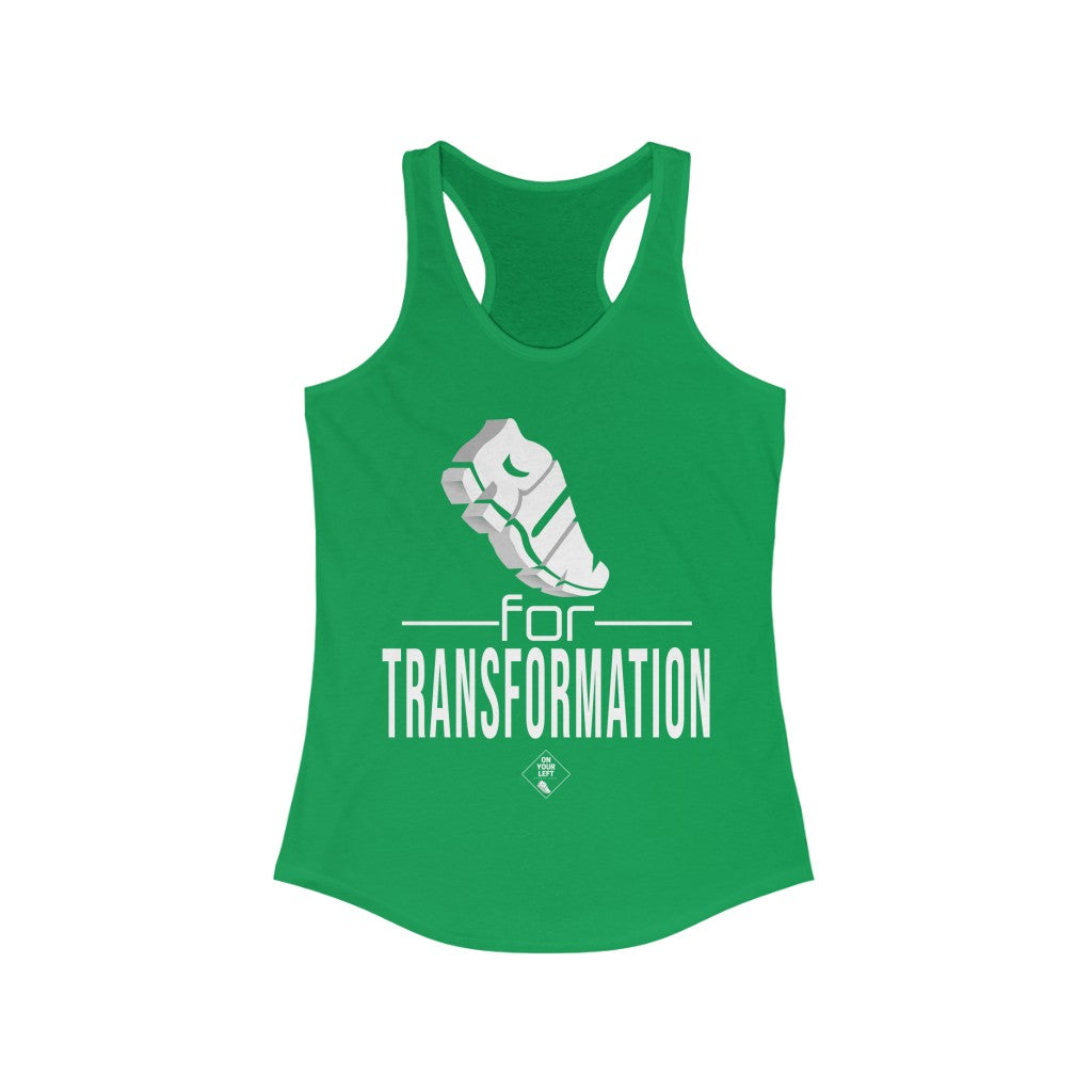 Women's Ideal Racerback Tank:  RUN for Transformation