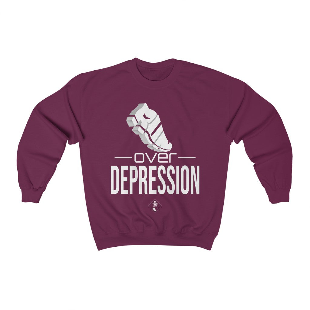 Unisex Heavy Blend™ Crewneck Sweatshirt: RUN over Depression