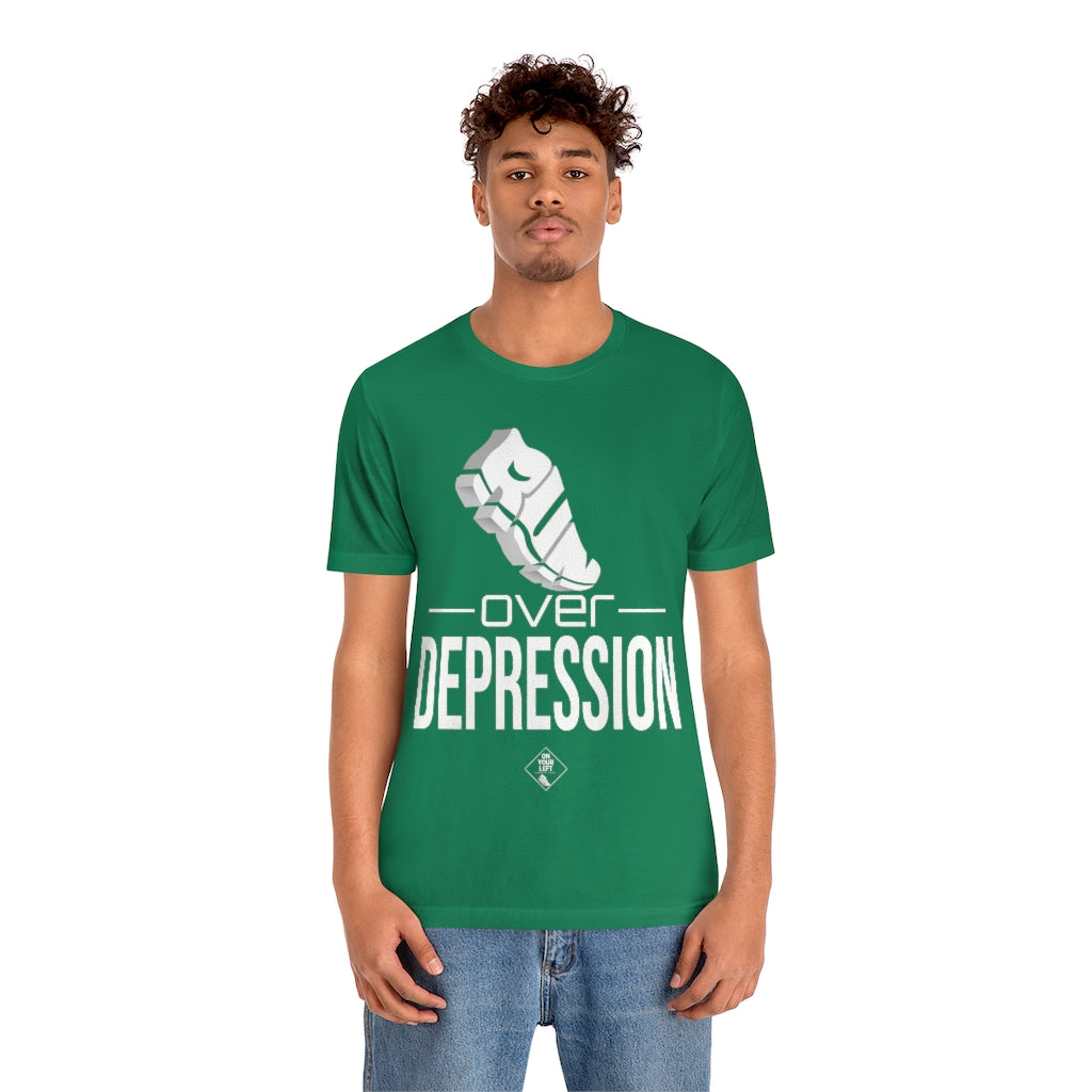 Unisex Jersey Short Sleeve Tee: RUN over Depression