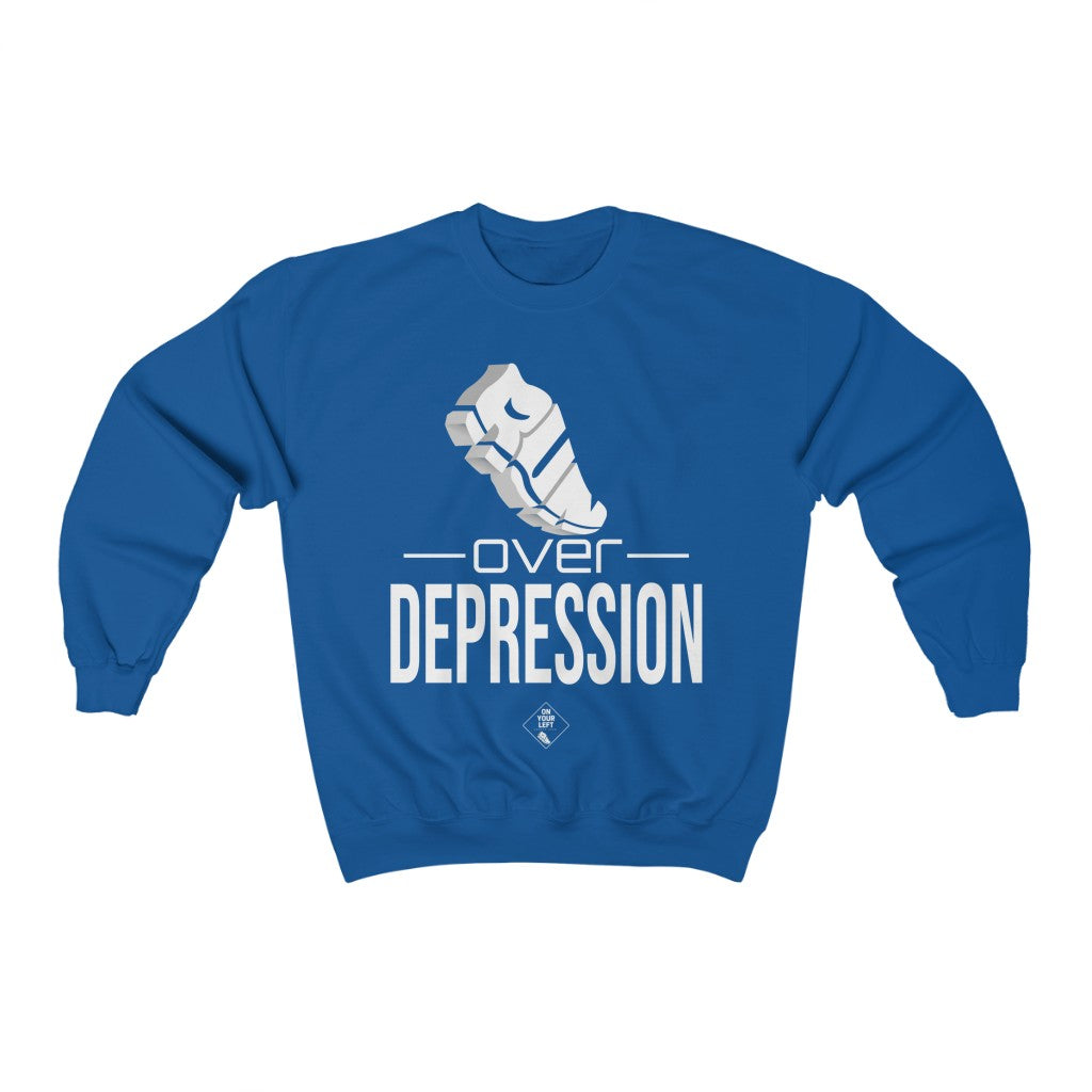 Unisex Heavy Blend™ Crewneck Sweatshirt: RUN over Depression