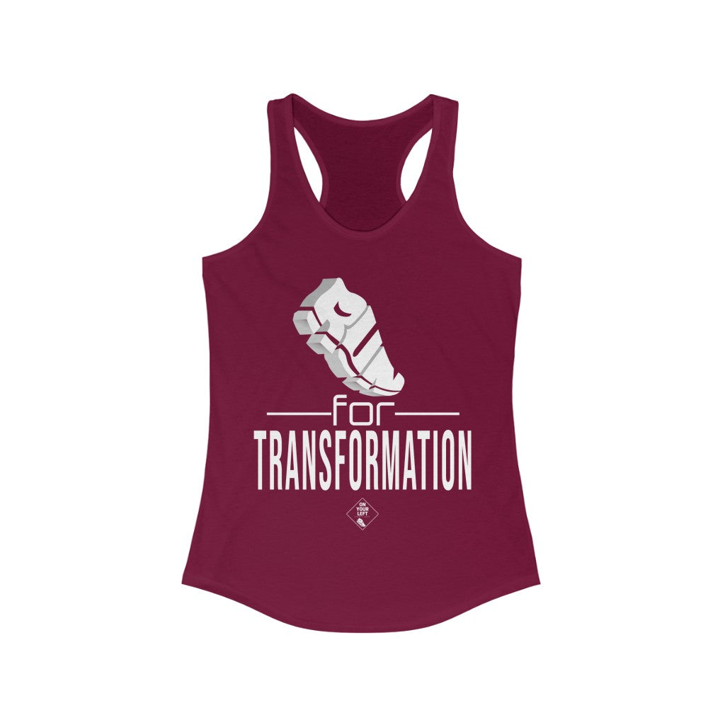Women's Ideal Racerback Tank:  RUN for Transformation