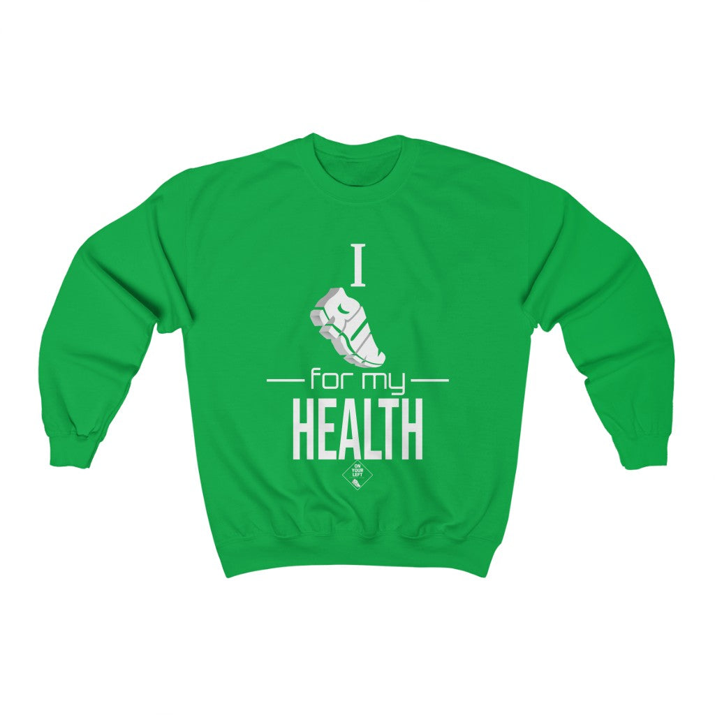 Unisex Heavy Blend™ Crewneck Sweatshirt: I RUN for my Health