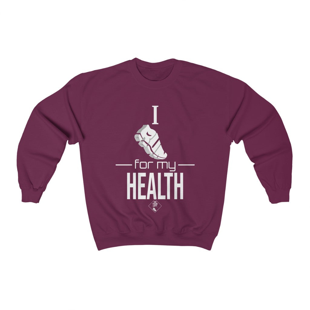 Unisex Heavy Blend™ Crewneck Sweatshirt: I RUN for my Health