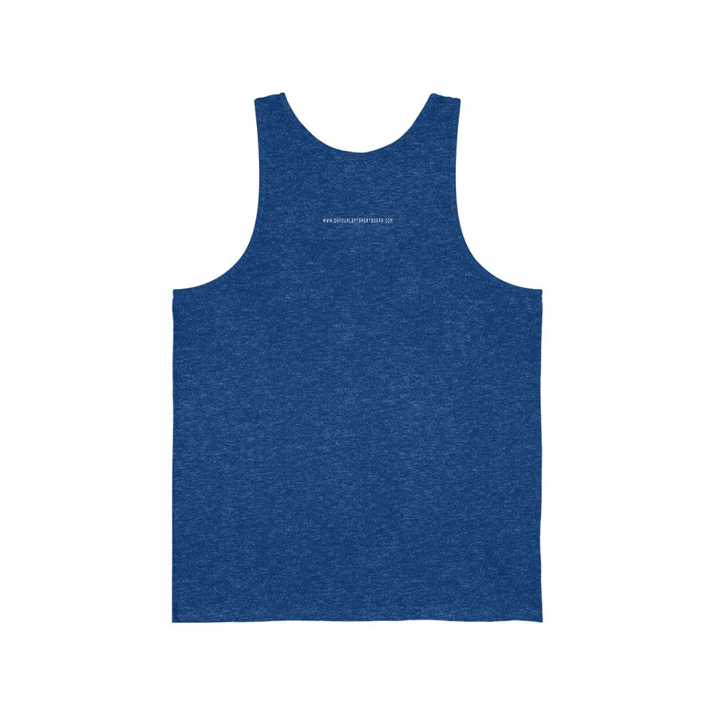 Unisex Jersey Tank: RUNNING - Cheaper Than Therapy