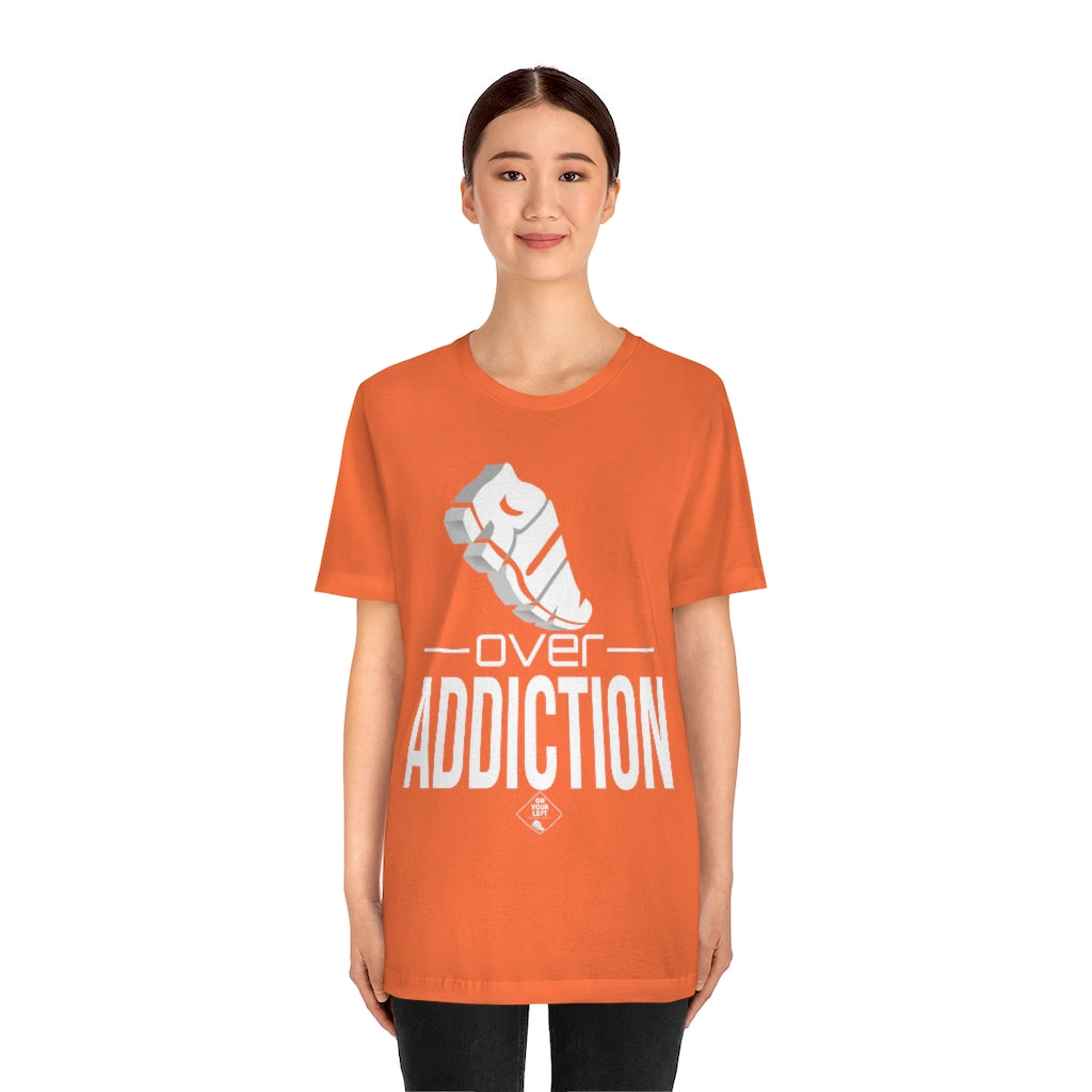 Unisex Jersey Short Sleeve Tee: RUN over Addiction
