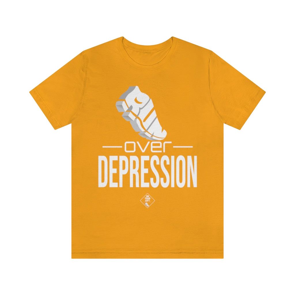 Unisex Jersey Short Sleeve Tee: RUN over Depression