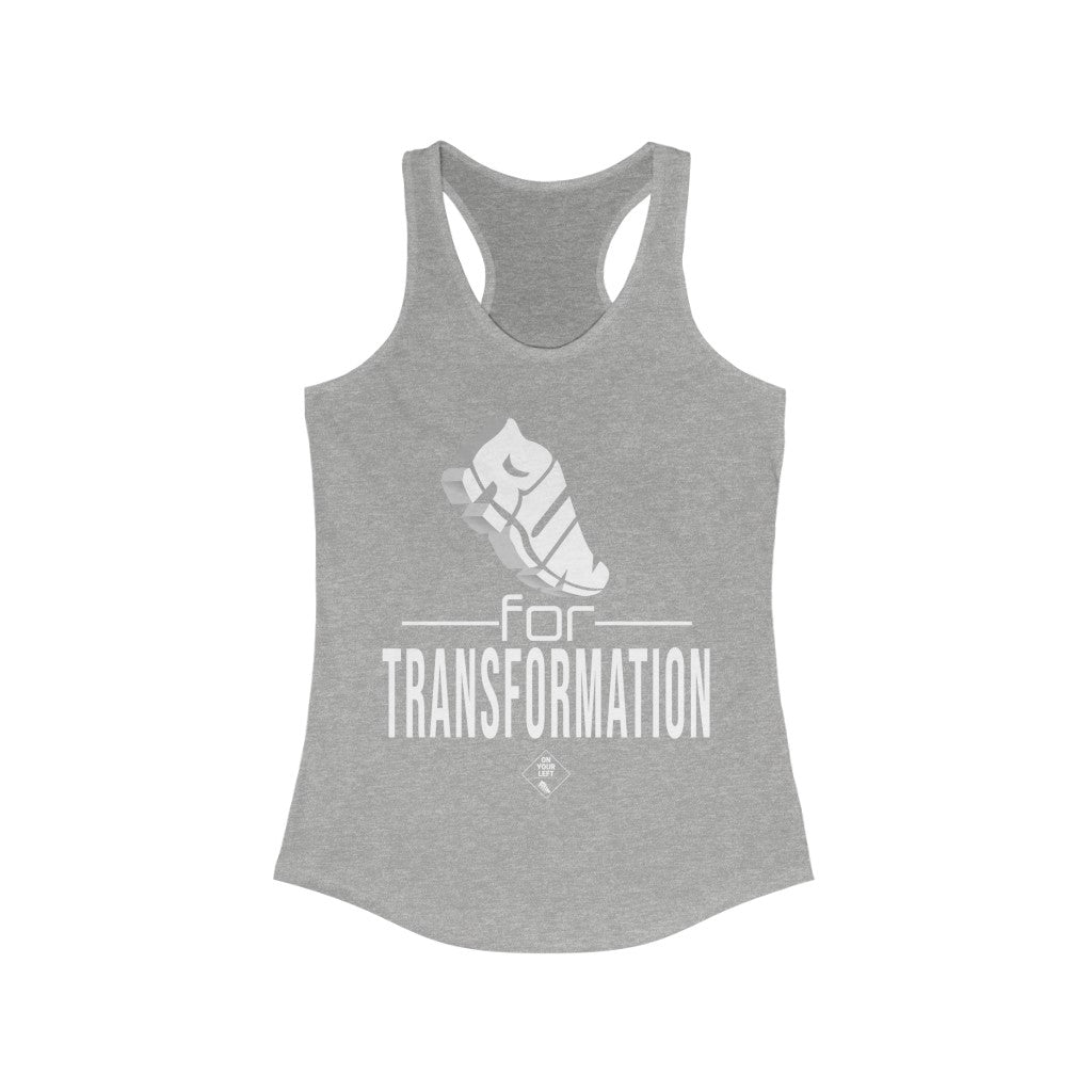 Women's Ideal Racerback Tank:  RUN for Transformation