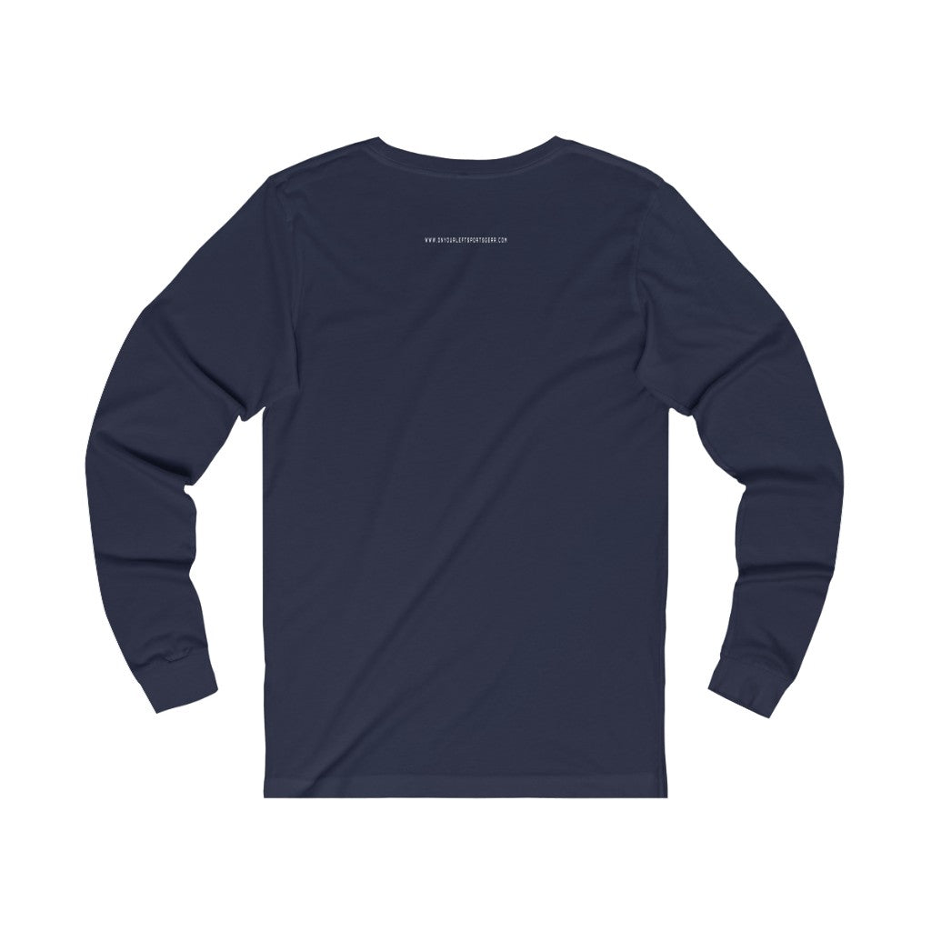 Unisex Jersey Long Sleeve Tee: FASTER THAN EVERYONE ON THE COUCH