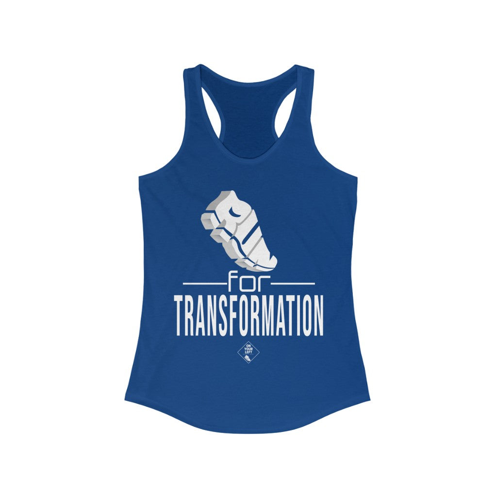 Women's Ideal Racerback Tank:  RUN for Transformation
