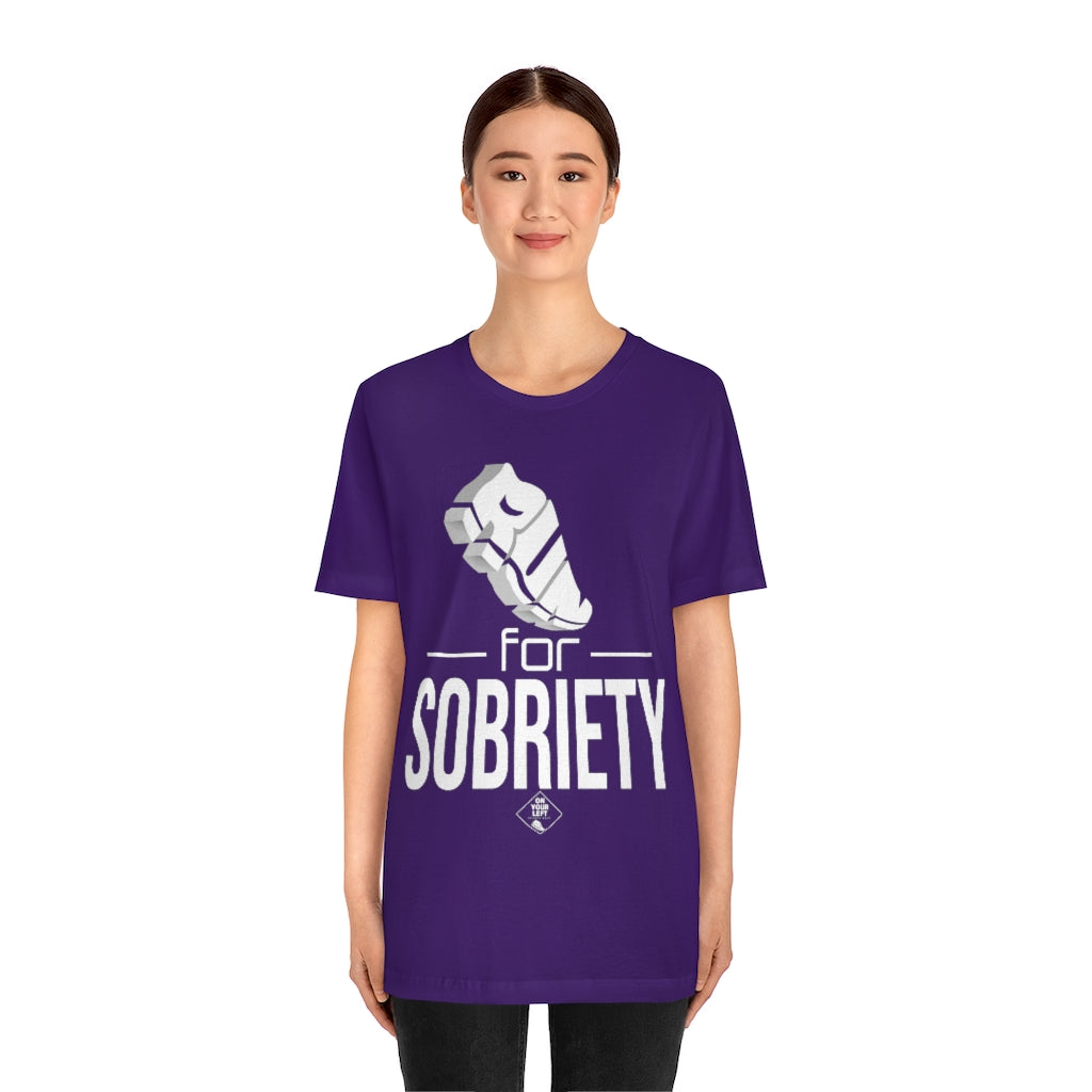 Unisex Jersey Short Sleeve Tee: RUN for Sobriety
