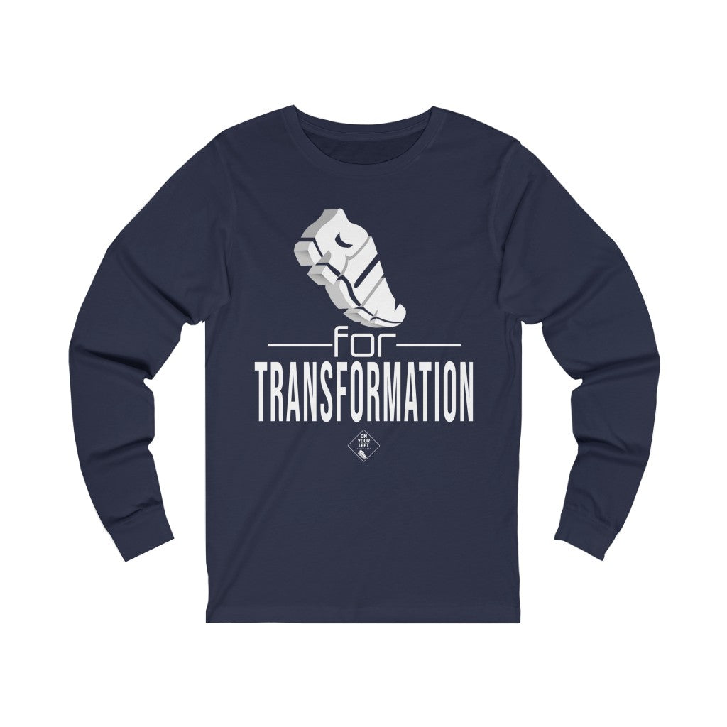 Unisex Jersey Long Sleeve Tee:  RUN for Transformation