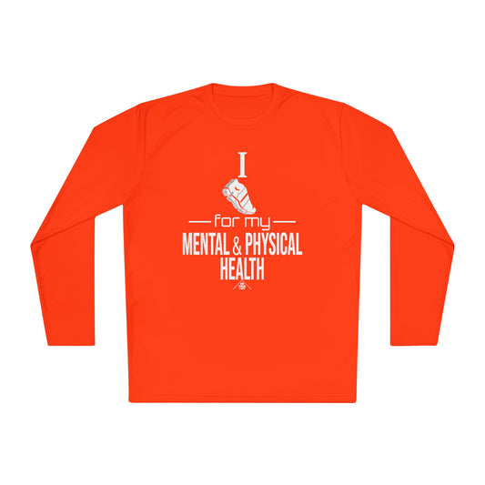 Unisex Jersey Long Sleeve Tee:  I Run for my Mental & Physical Health