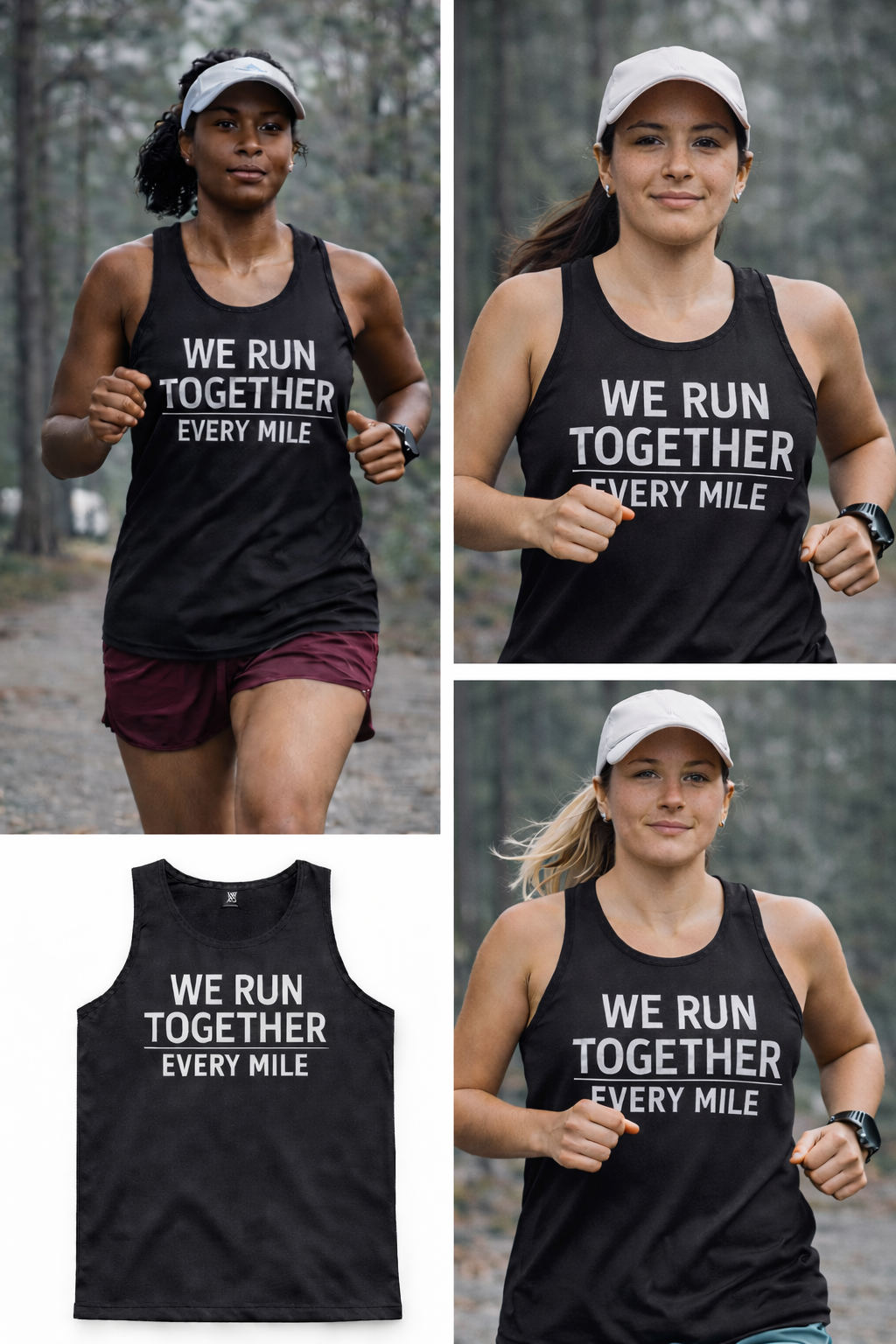 WE RUN TOGETHER. EVERY MILE. | Running Tank Top | Bella+Canvas 3480 | Running Club Tank