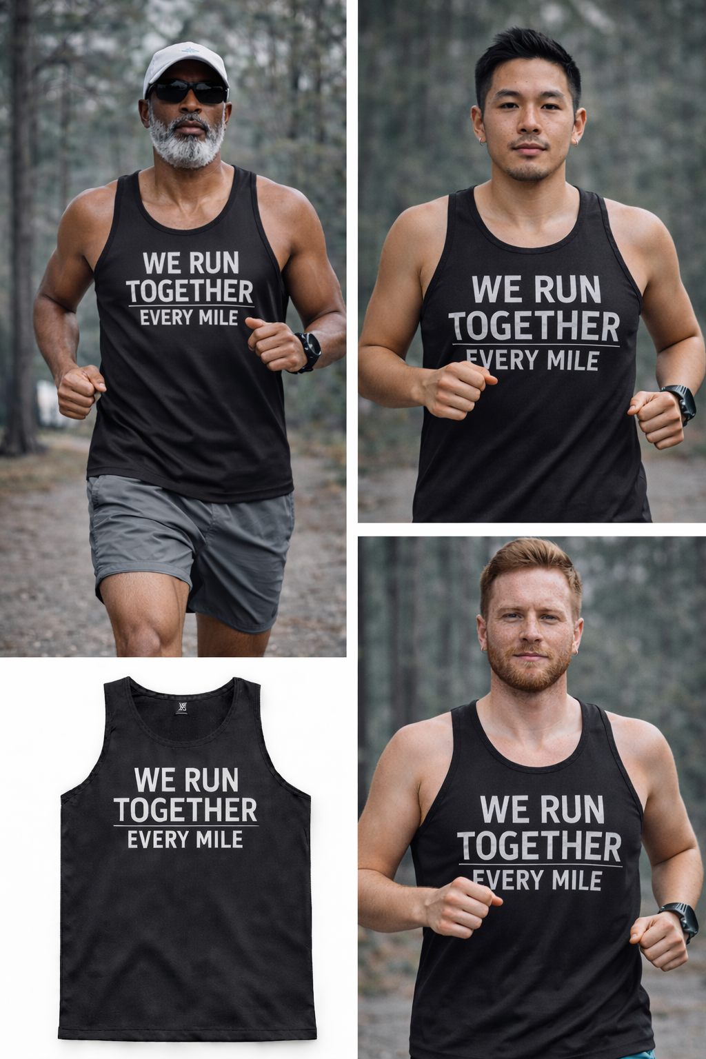 WE RUN TOGETHER. EVERY MILE. | Running Tank Top | Bella+Canvas 3480 | Running Club Tank