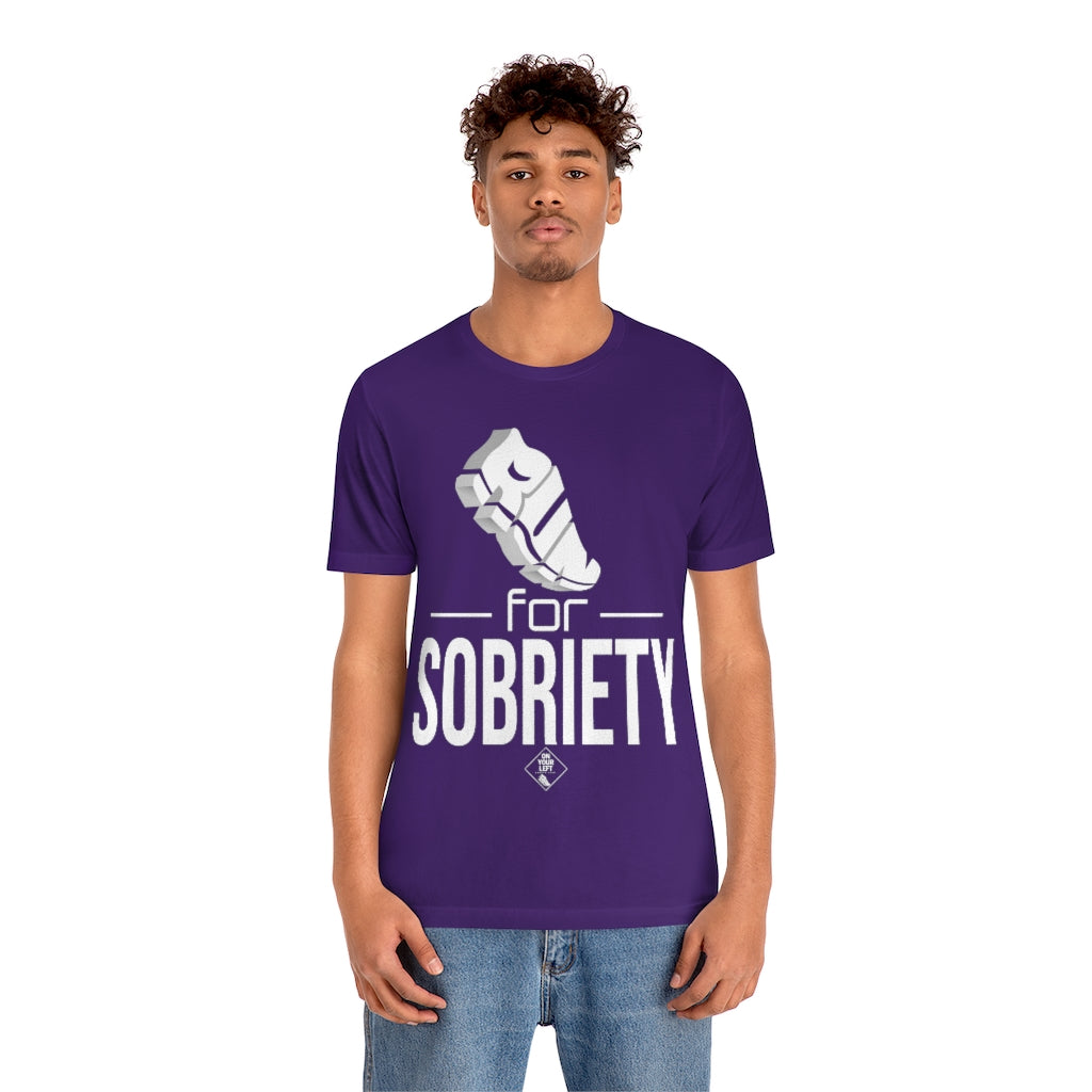 Unisex Jersey Short Sleeve Tee:  RUN for Sobriety