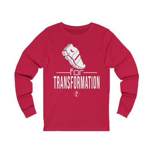 Unisex Jersey Long Sleeve Tee: RUN for Transformation