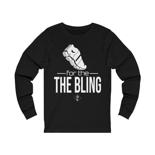 Unisex Jersey Long Sleeve Tee: RUN for the BLING