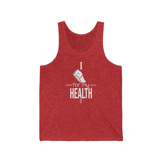 Unisex Jersey Tank: I RUN for my Health