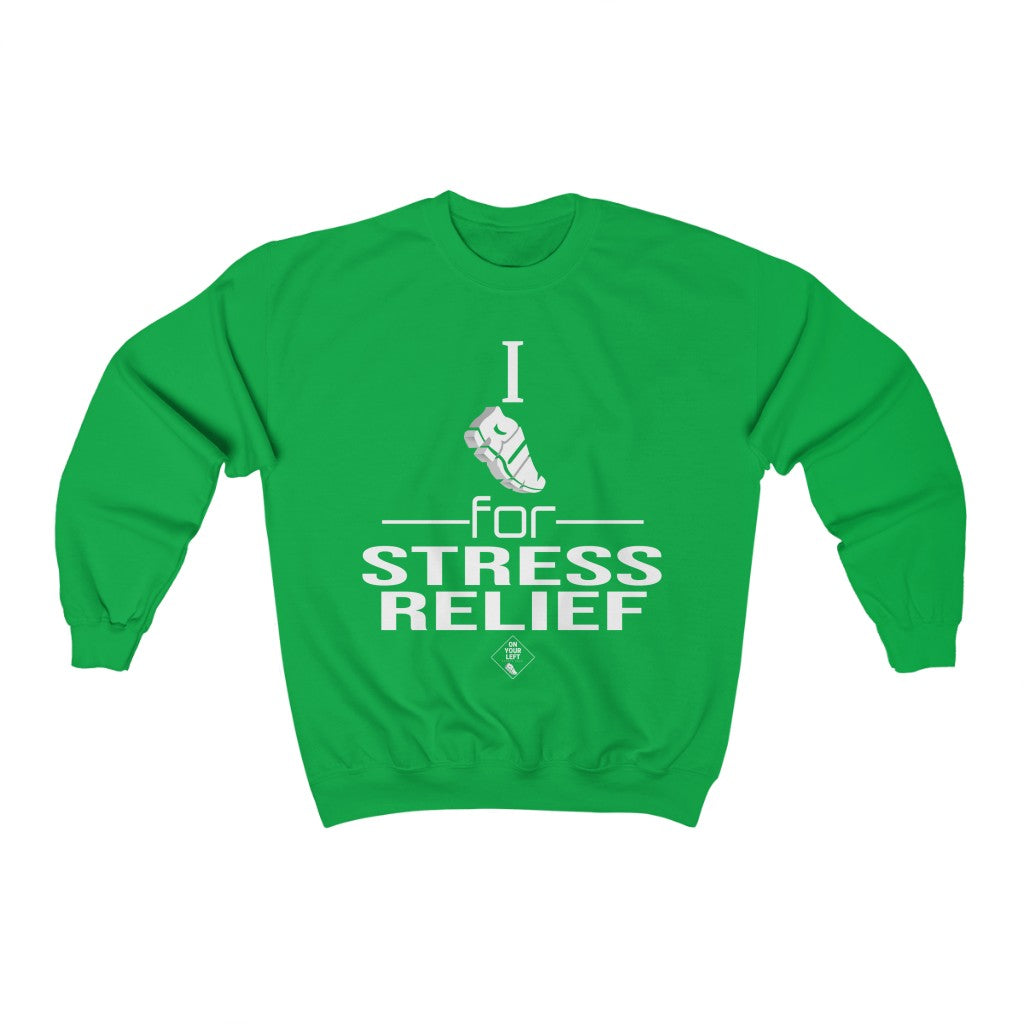 Unisex Heavy Blend™ Crewneck Sweatshirt: I RUN for Stress Relief