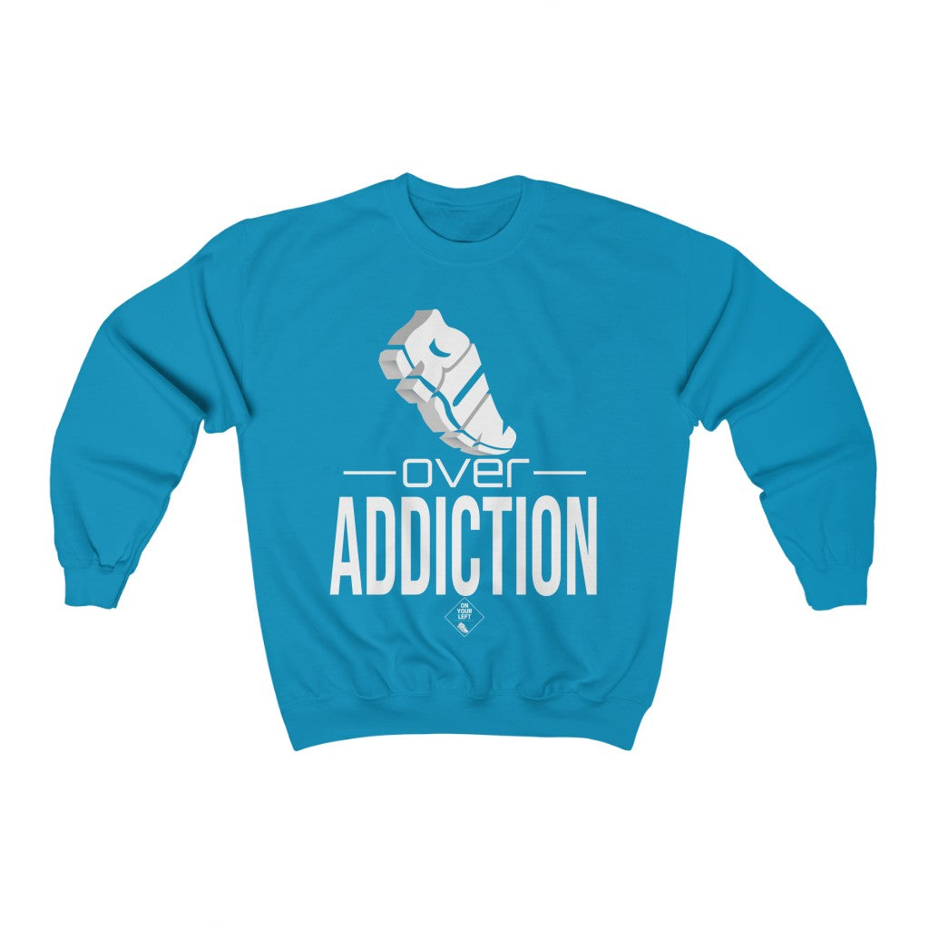 Unisex Heavy Blend™ Crewneck Sweatshirt: RUN over Addiction