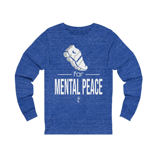 Unisex Jersey Long Sleeve Tee:  RUN for Mental Peace