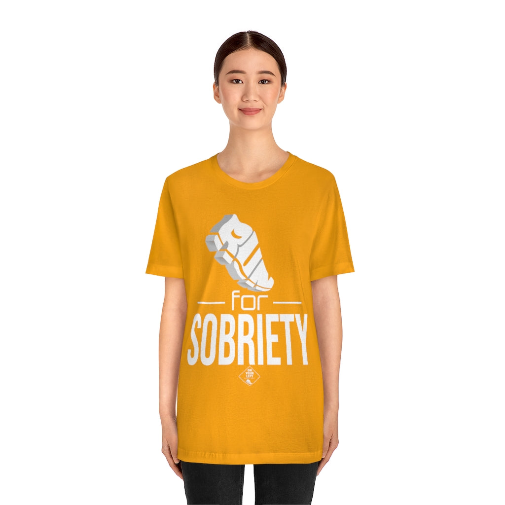 Unisex Jersey Short Sleeve Tee:  RUN for Sobriety