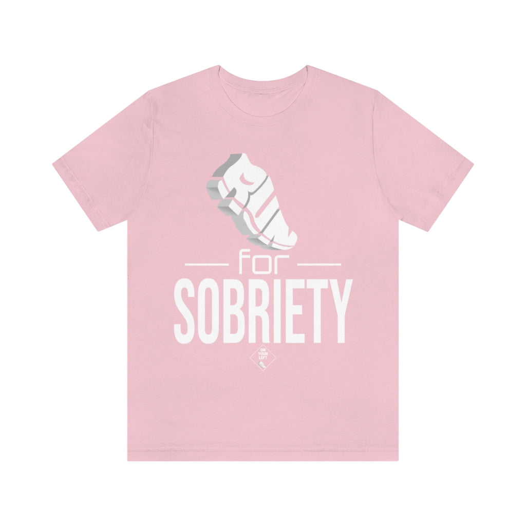 Unisex Jersey Short Sleeve Tee:  RUN for Sobriety