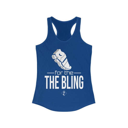 Women's Ideal Racerback Tank: RUN for the BLING